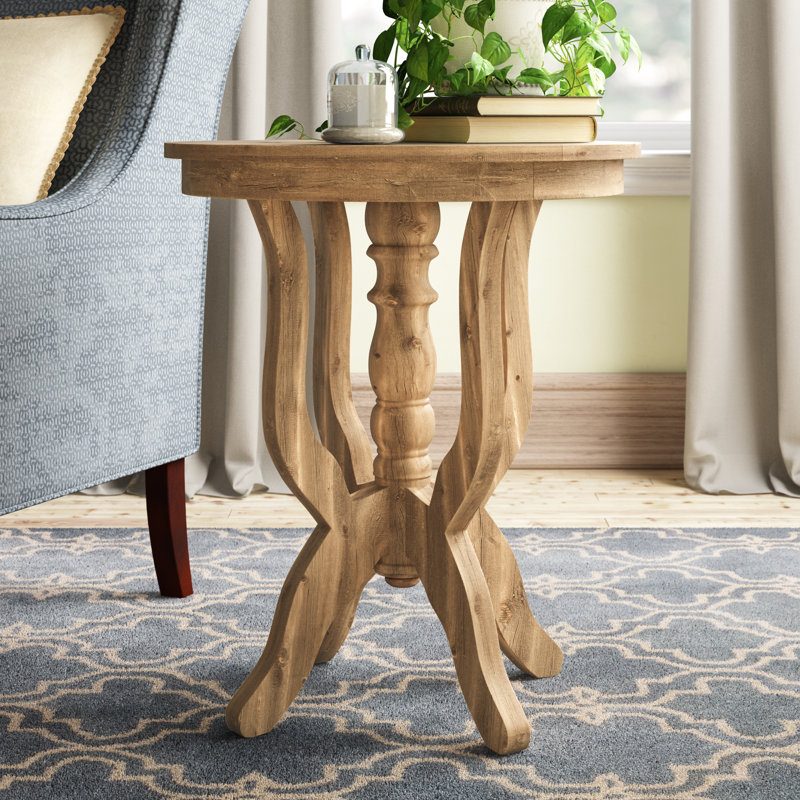 Birch Lane™ Solid Wood Pedestal End Table & Reviews Wayfair